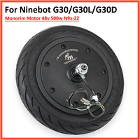 Monorim 48V 500W N9X-22 Motor Wheel for Ninebot Max G30 G30L G30D Electric Scooter Engine Rear Driving 10 Inch Tubeless Tire