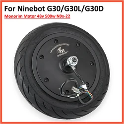 Monorim 48V 500W N9X-22 Motor Wheel for Ninebot Max G30 G30L G30D Electric Scooter Engine Rear Driving 10 Inch Tubeless Tire