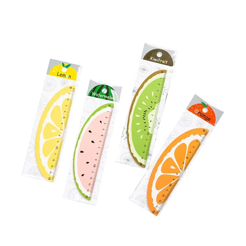 Fruit Wooden Ruler Measuring Ruler Creative Modeling Teaching Rewards Prizes  Decor Gift Kawaii Stationery Student supplies