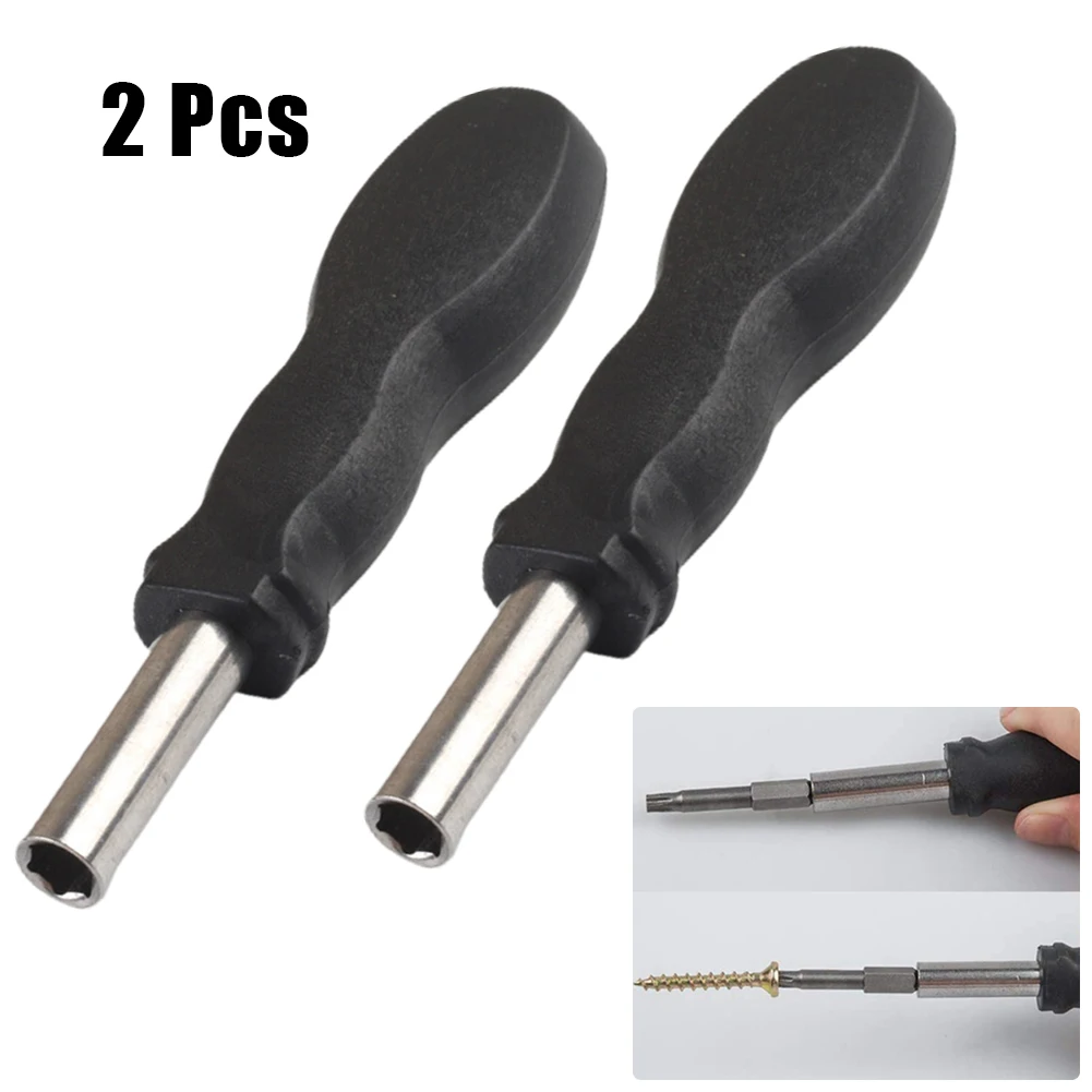 Hex Screwdriver Handle Portable Plastic Screwdriver Handle Suitable For 6.35mm Shank Screwdriver Bits Practical Repair Hand Tool