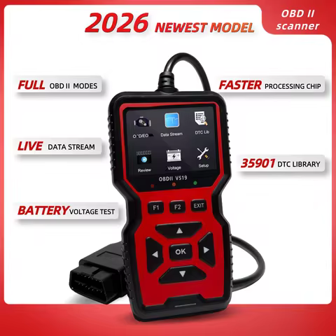 V519 Red Car Diagnostic Scanner Tool Automotive OBD2 Scanner for Engine Health Check with Color Screen product image
