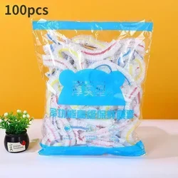 50/100pcs Colorful Saran Wrap Disposable Food Cover Food Grade Fruit Fresh-keeping Plastic Bag Kitchen Accessories