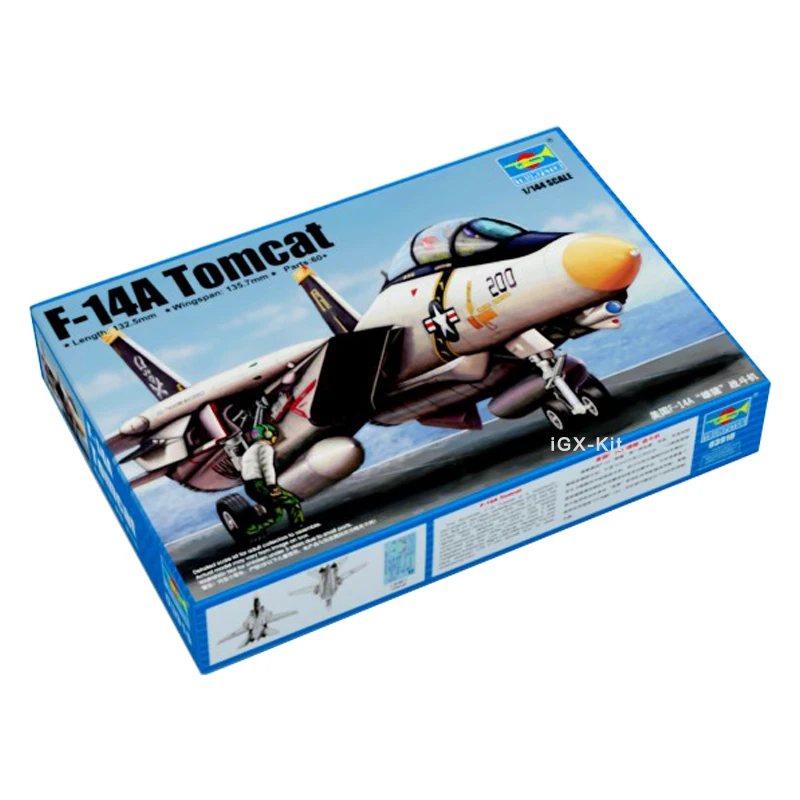 Trumpeter 03910 1/144 Scale US F14 F-14 F-14A Tomcat Fighter Aircraft Military Plane Assembly Plastic Toy Model Building Kit