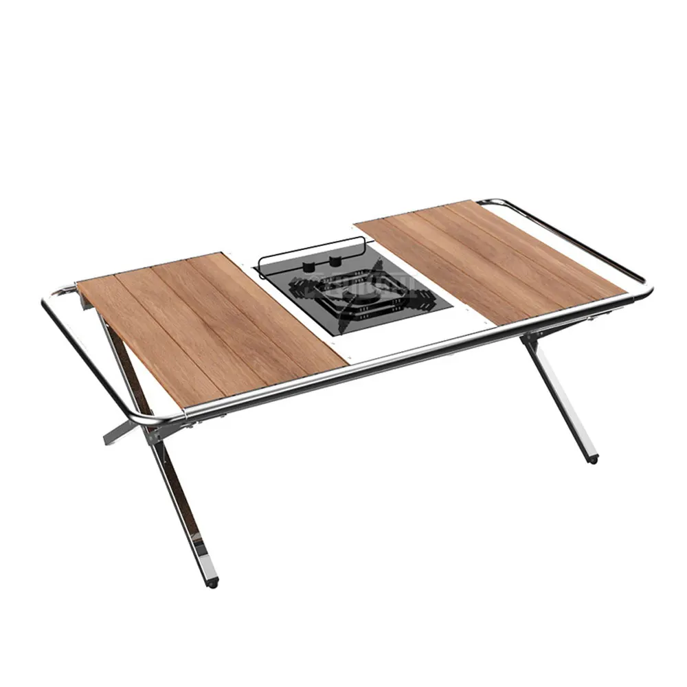 Tactical Multi-functional Splicable Portable Folding Egg Roll Table, Outdoor Camping Aluminum Alloy Roll Top Table IGT