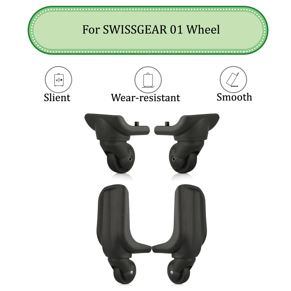 

For SWISSGEAR 01 Universal Wheel Replacement Suitcase Silent Smooth Shock Absorbing Durable Wheel Accessories Wheels