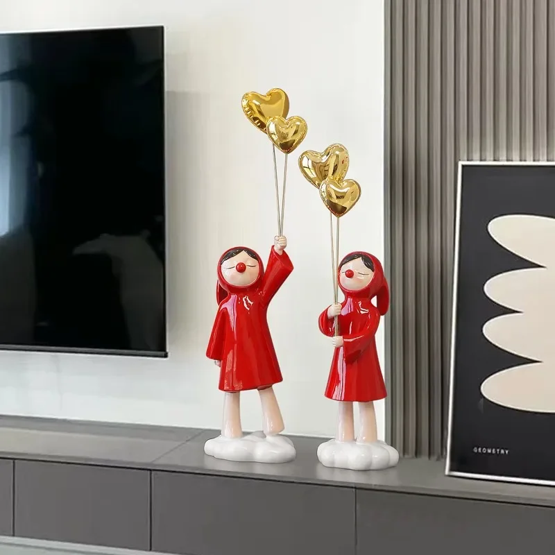 

CL creative balloon girl ornaments living room home decoration entryway TV cabinet room desktop soft decoration