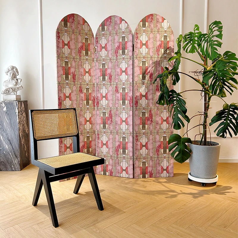 

Light luxury screen partition wall folding screen blocking American modern