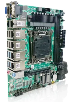 E5 CPU Support, 6 Ethernet Ports, 10-Disk Array ITX Mainboard for NAS Multi-Net，X99 Industrial Server Motherboard C612 Chipset