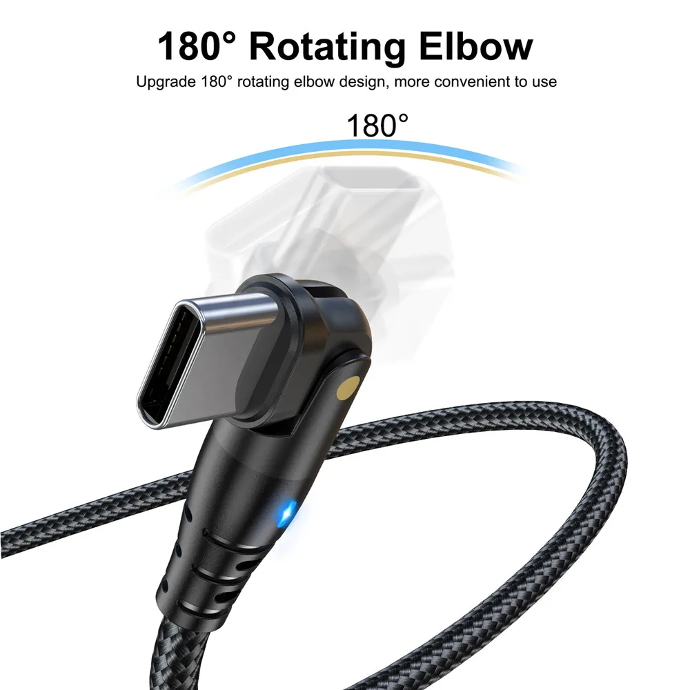 USLION 60W USB Type C To USB C Cable PD USB-C Fast Charging Charger Cable Cord For Samsung A53 A52 S22 Xiaomi Type-C USB C Cable