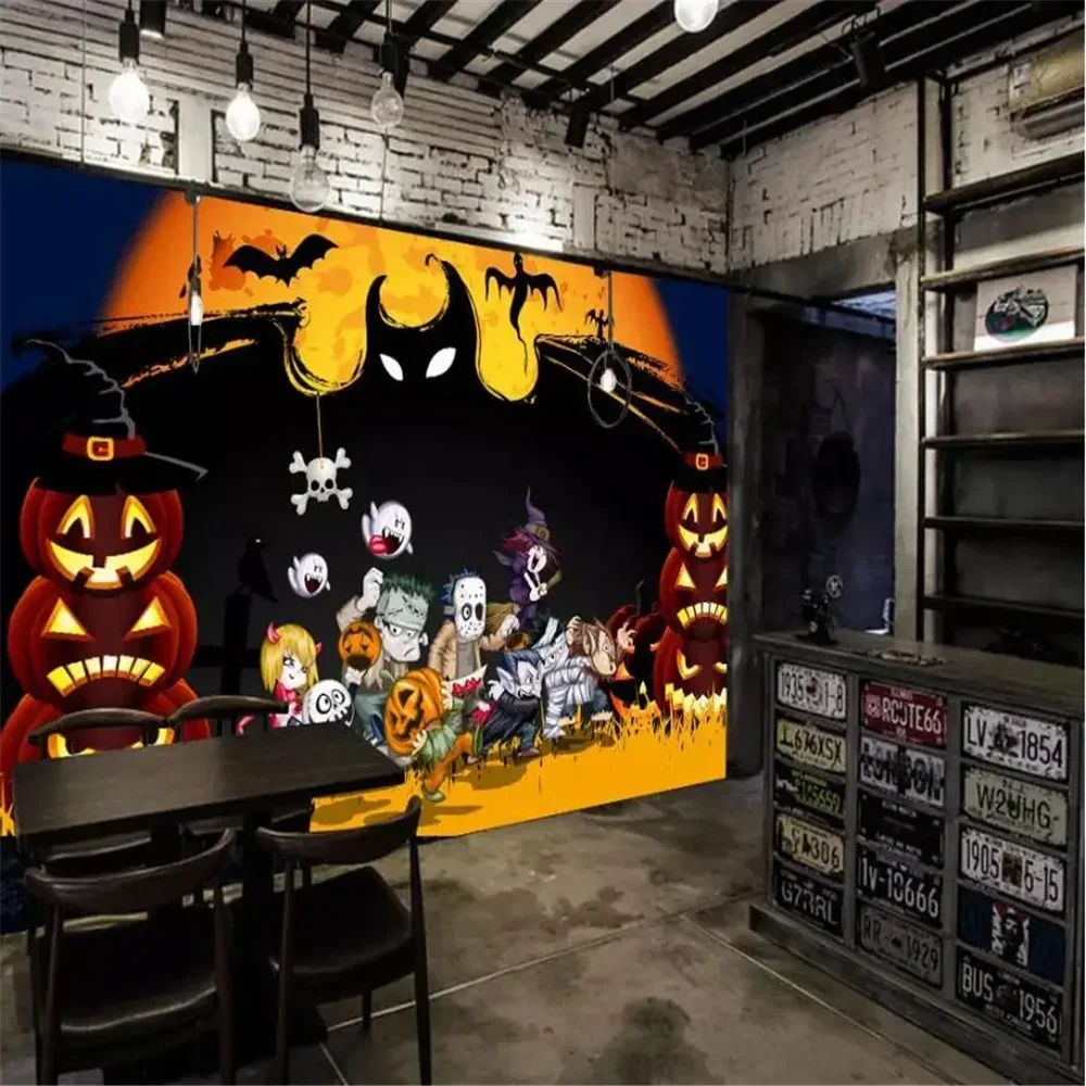 

Фотообои с изображением тыквы на Хэллоуин, 3D-обои для телевизионной стены, фоновые обои для гостиной, отеля