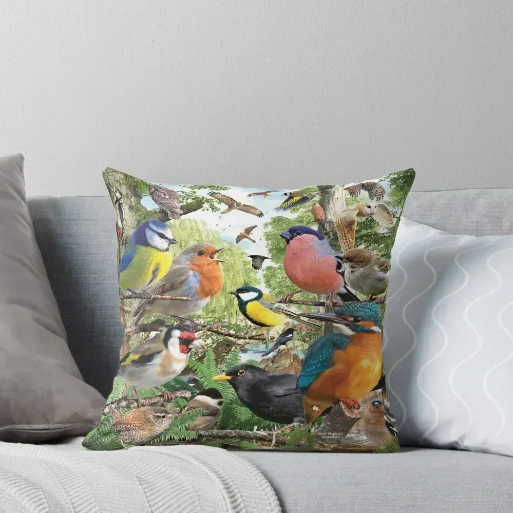 

British Birds Throw Pillow Custom Cushion Photo Pillows Aesthetic luxury covers Christmas Pillow Cases pillow