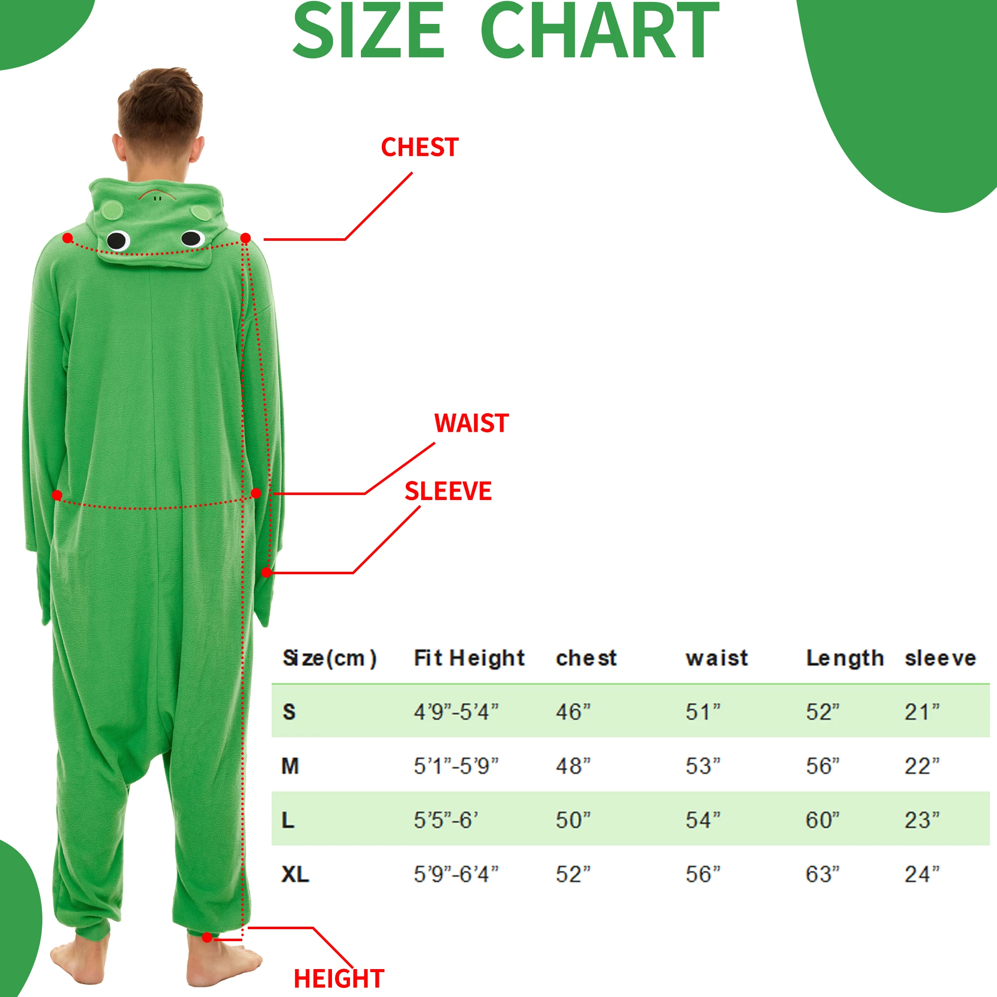 CANASOUR-Pyjama grenouille à capuche pour adultes, Costumes de cosplay animaux drôles, Pyjamas une pièce, Halloween et Noël, Onesie douce pour hommes