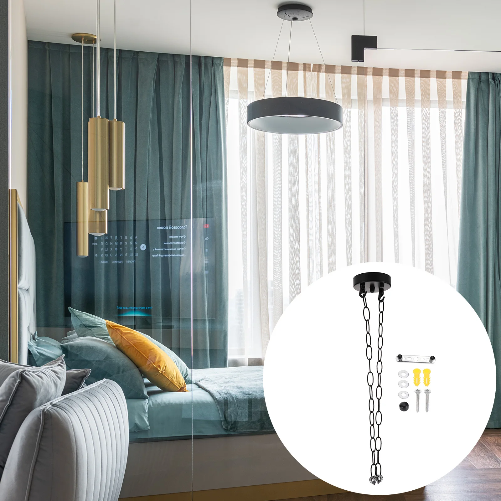 

Vintage Style Chandelier Accessories Heavy Duty Kit Iron Mounting Plate Pendant Light Rust Resistant Decorative Lighting Parts