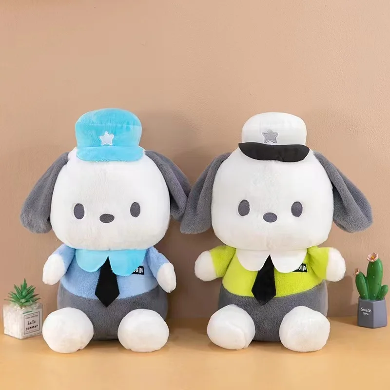 Sanrio pachacco ตุ๊กตาน่ารัก35cm, หมวกการ์ตูนตกแต่งตุ๊กตาหนานุ่มหมอนนอนเนื้อนุ่มสุดๆสำหรับเทศกาลของขวัญวันเกิดของเด็กๆ