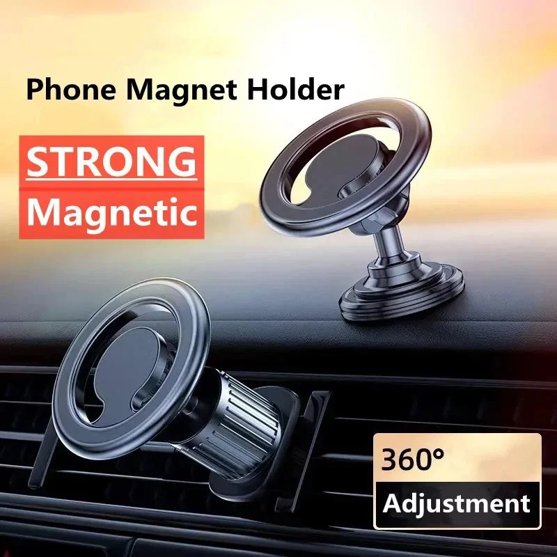 

Magnetic Car Phone Holder GPS Support In Car Magnet Car Air Vent Clip Cellphone Mount For iPhone 17 16 15 Pro Max Samsung Xiaomi
