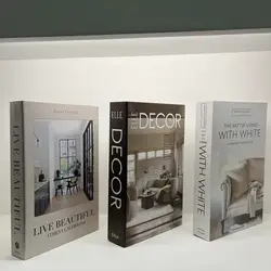 3 pçs/set moda livros falsos decoração de luxo livro decorativo designer sala estar decoração simulação livros decoração para casa presentes