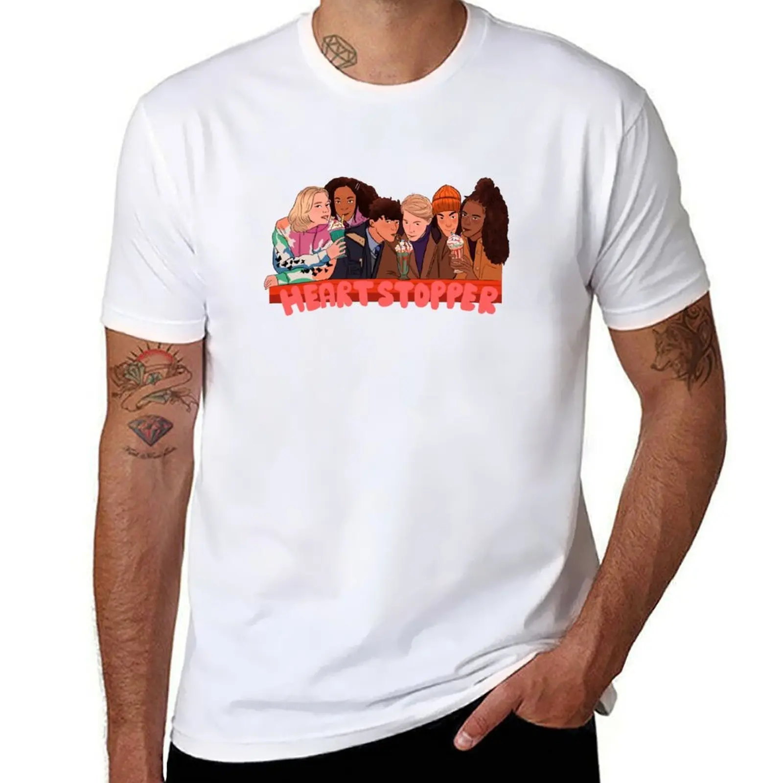 

Heartstopper Milkshake Triple Date - Show Title T-Shirt t shirts for man graphic funny man t shirt summer T-Shirt