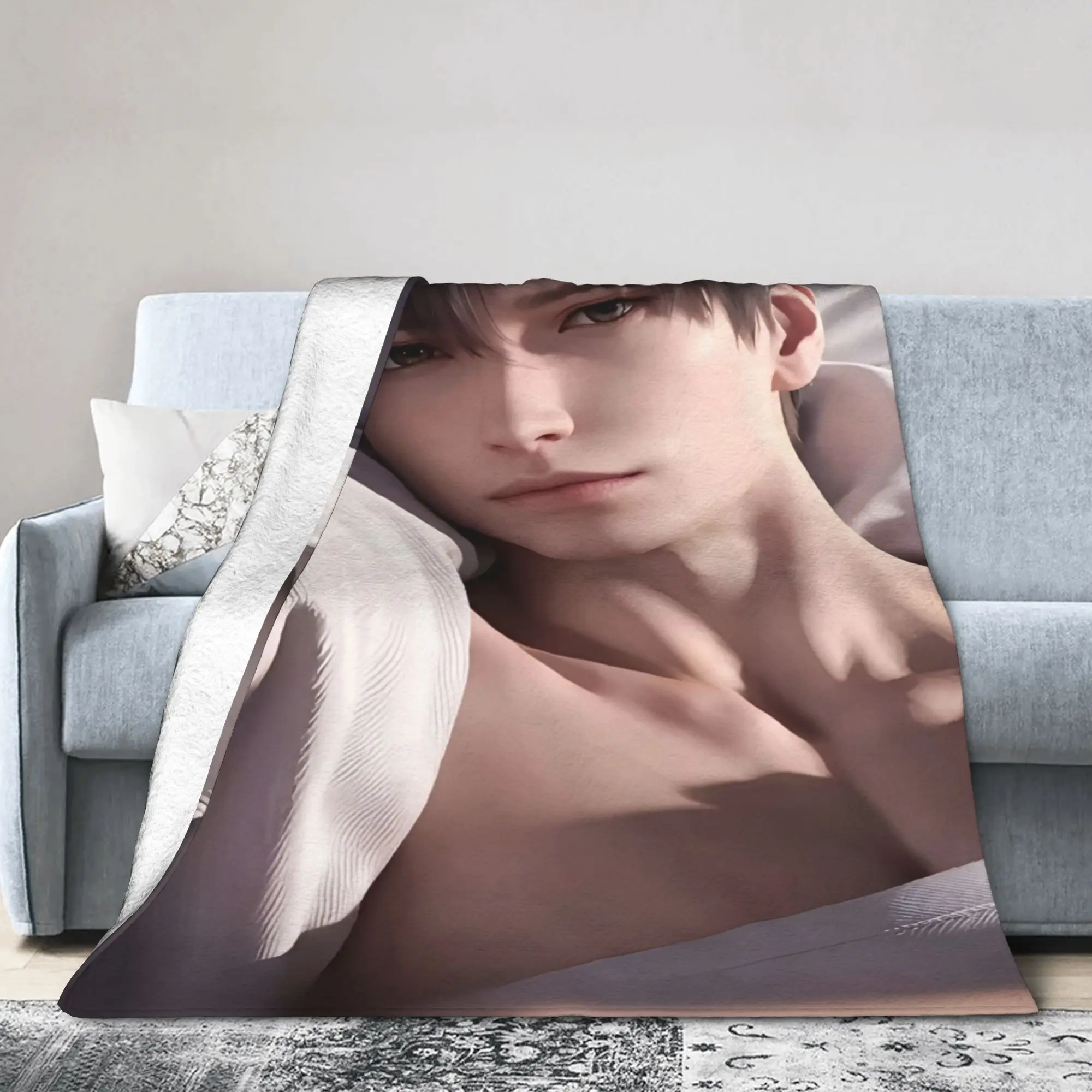 

Love and Deepspace Zayne Blanket Flannel Cozy Lightweight Thin Throw Blankets for Home Bedding Throws