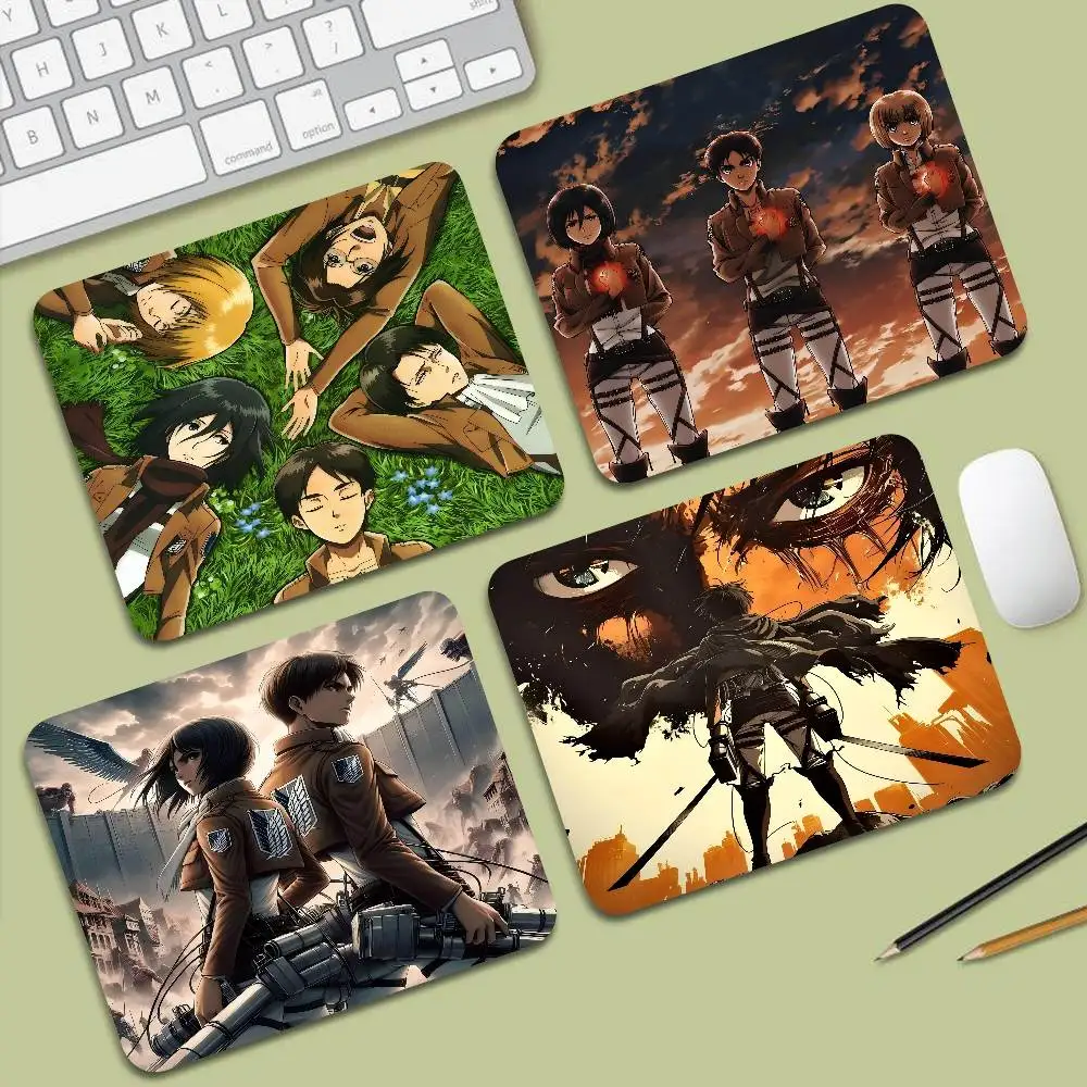 Vintage A-Attack On Titan Anime Peripheral Rubber Mouse Pad Animation Two-dimensional Office Desktop Mat E-sports Game