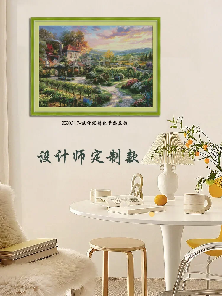 | 11CT 14CT 16CT DIY Cross Stitch Kit, Pattern Printed Canvas Embroidery Needlework St[KZ-ZZ0317-Design customized dream manor]