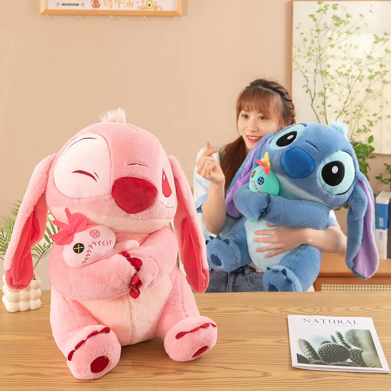 Disney Kawaii punto morbido peluche punto bambola di pezza anime carino grande cartone animato morbido cuscino per bambini compleanno regalo di Natale giocattoli
