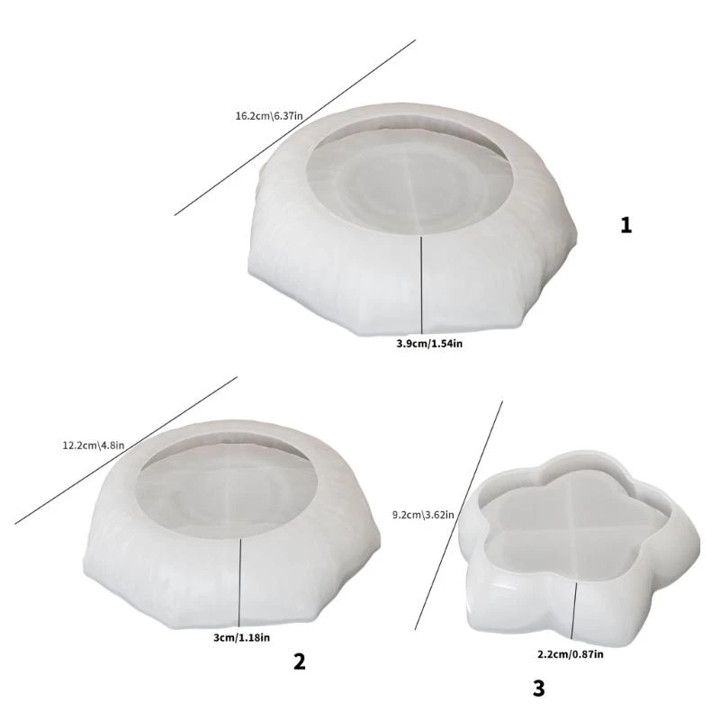 E1PE頑丈なシリコンラウンドトレイトレイ型クリエイティブDIYプロジェクトとストレージプレート