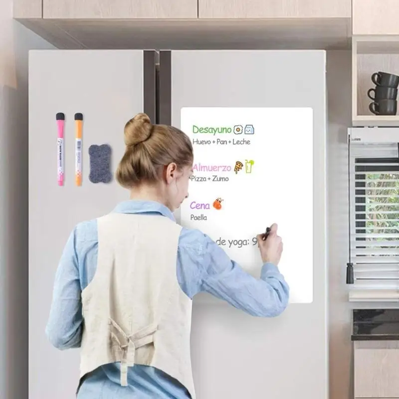 Fridge Whiteboard Film con pennarelli e gomma Whiteboard D2RC