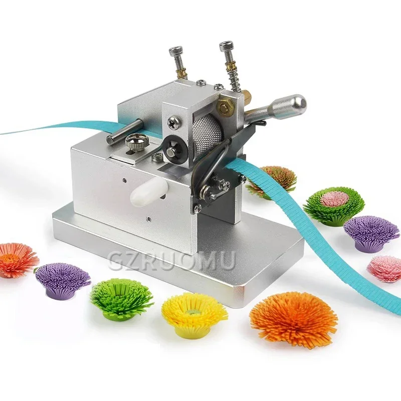 ZY21 Paper Quilling Tassel Machine Diy Manual Quilling Tools 3D Handmade Color Paper Cutting Tassel Flower Roll Making Equipment