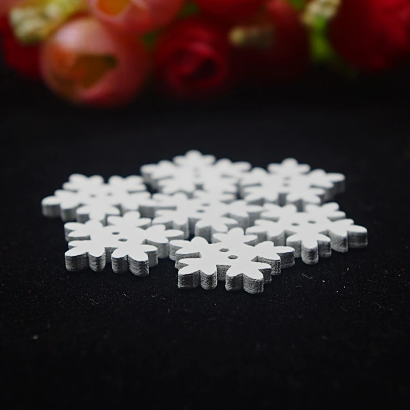 18mm Wooden Buttons Scrapbook Snowflake 2-Holes  buttons for clothing  diy  buttons for crafts  sewing supplies  craft supplies