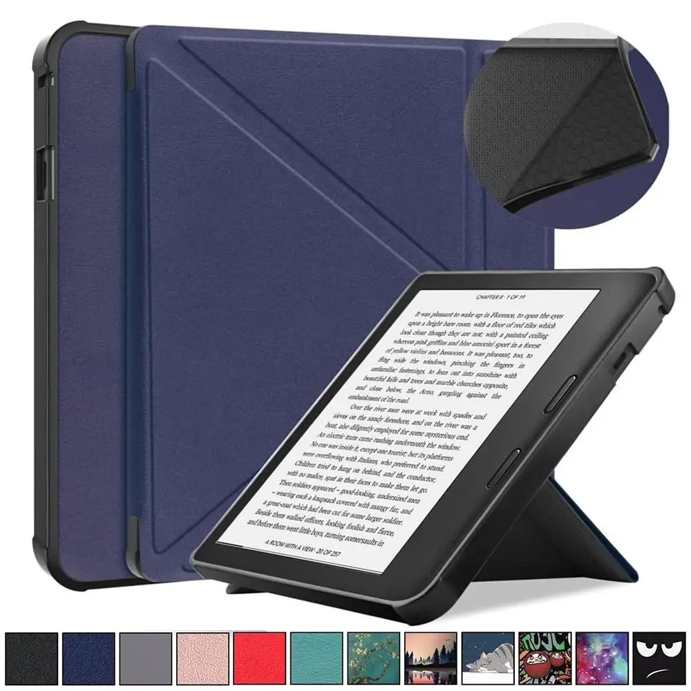 

Auto Wake/Sleep 8 inch e-Reader Case Shockproof Multi-folding Stand N778K Protective Shell Wear Resistant for Rakuten Kobo Sage