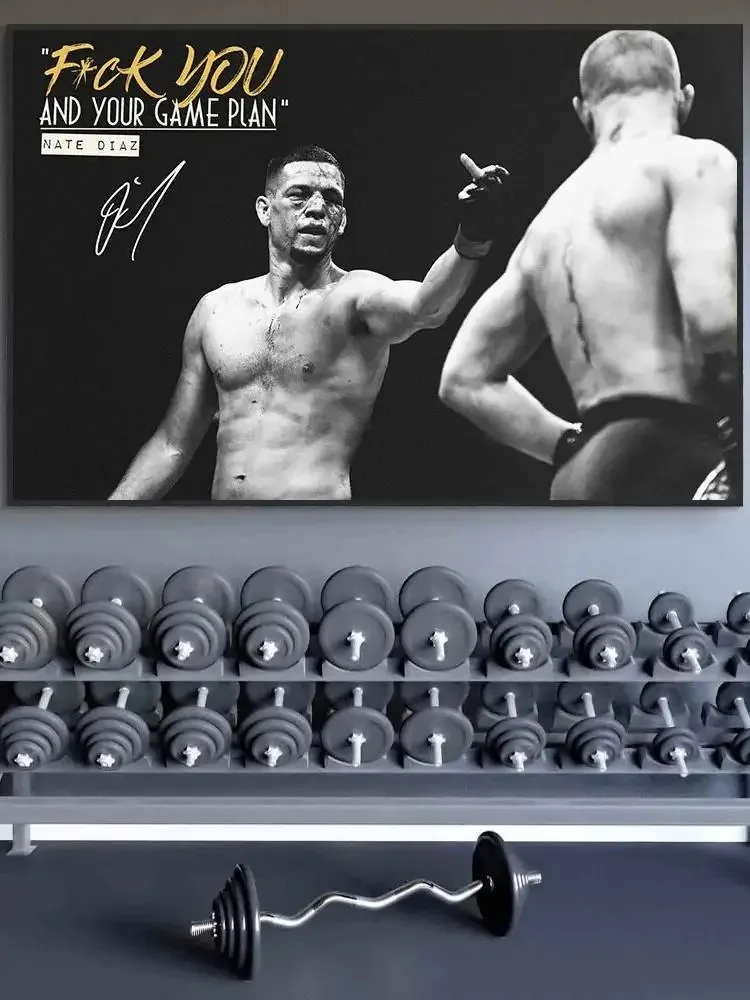 NEW Boxing Conor McGregor Professional Boxers Nate Diaz Gloss Poster Canvas Print Painting Wall Decor Art Gym Room Decoration