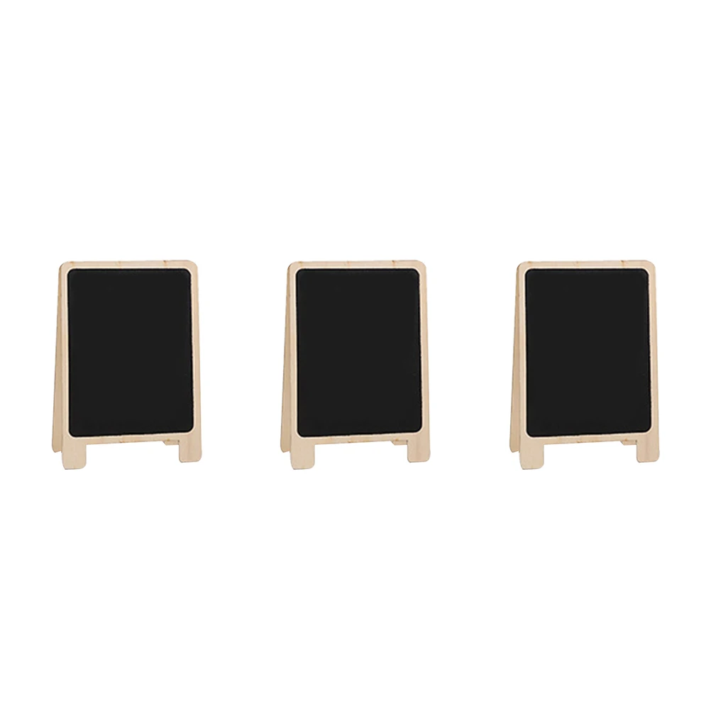 

3 Pcs Wooden Message Board Memo Boards Notice for Home Blackboard Standing Sign Dessert Table