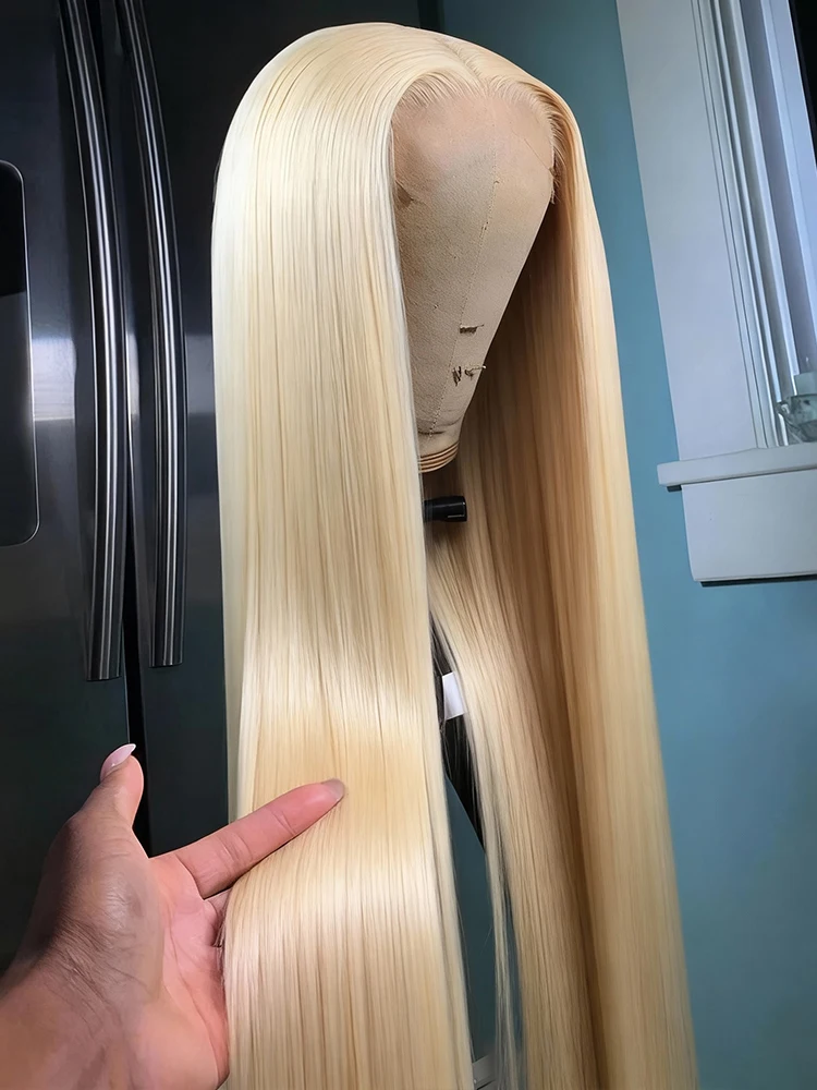 

40 Inch 613 Hd Lace Frontal Wig 250 Density Blonde 613 13X6 Bone Straight Human Hair Wigs 13X4 Hd Lace Frontal Clearance Famale