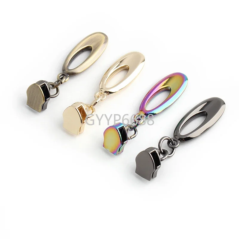 10/50/100PCS Water Droplet Shape 45x13MM 5# Nylon Metal Zipper Slider For Cloth Jacket Bags Puller Head Decoration Accessories