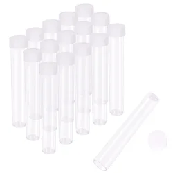 20pcs Empty Tube Plastic Bead Containers with Lids for Jewelry Beads Storage Nail Art Accessories Packaging Tool 7.6x1.35cm