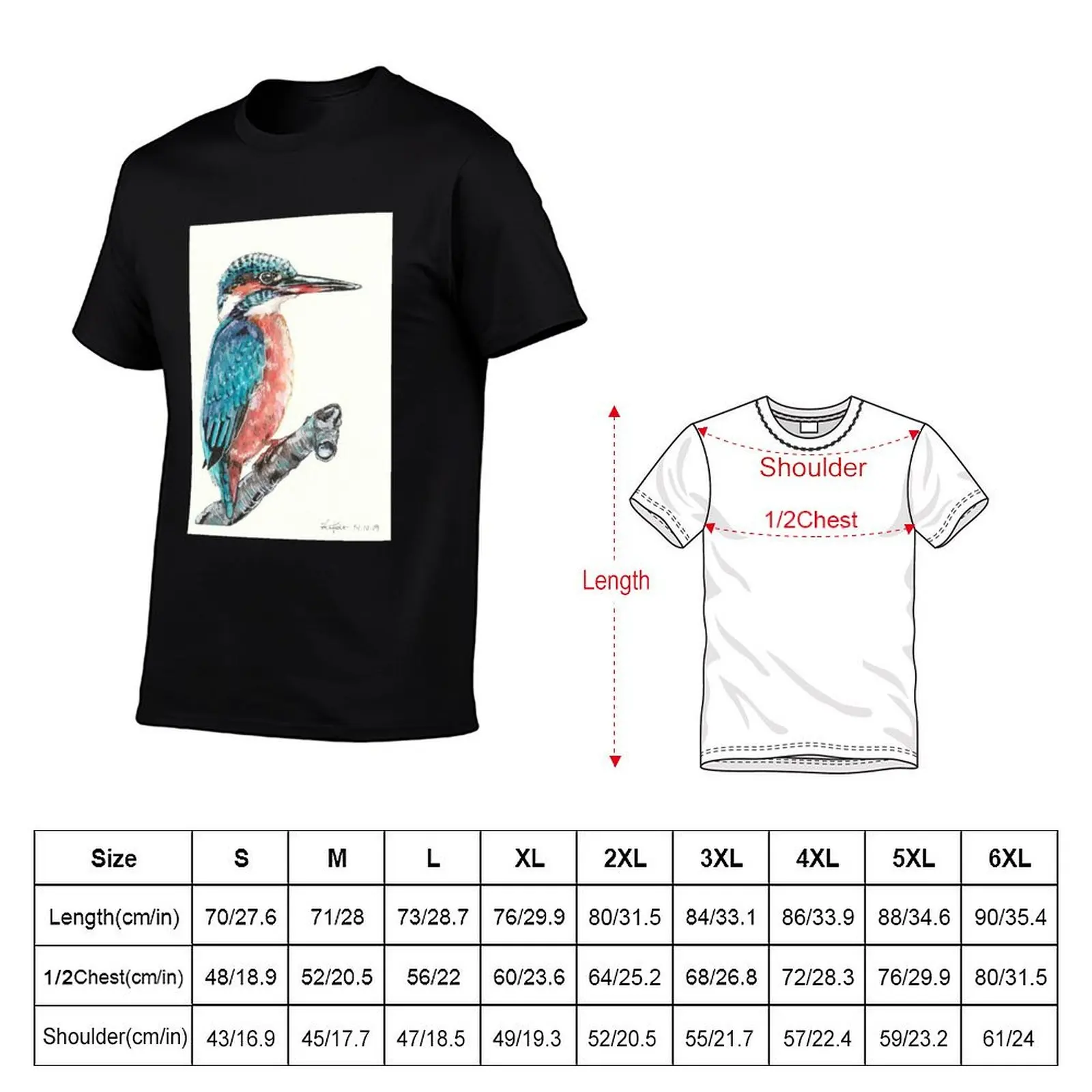 Kingfisher T-Shirt kawaii clothes graphic shirts men clothing