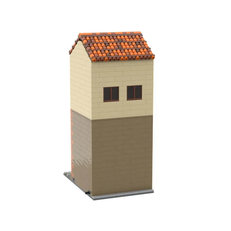 Street View Model MOC Building Bricks Italian Street Architecture Modular Technology Children Holiday Gifts Assemble Toys Suit