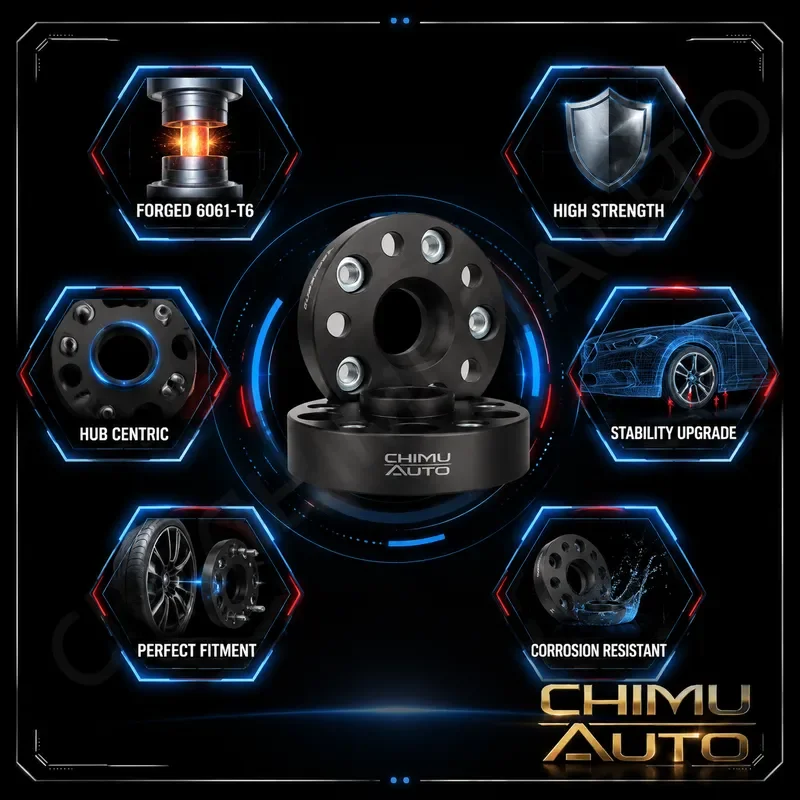 【CHIMU AUTO】 For VW Passat Golf CC Magotan Sagitar Tiguan Tayron Teramont Forged Wheel Spacer 5x112 57.1mm Hubcentric