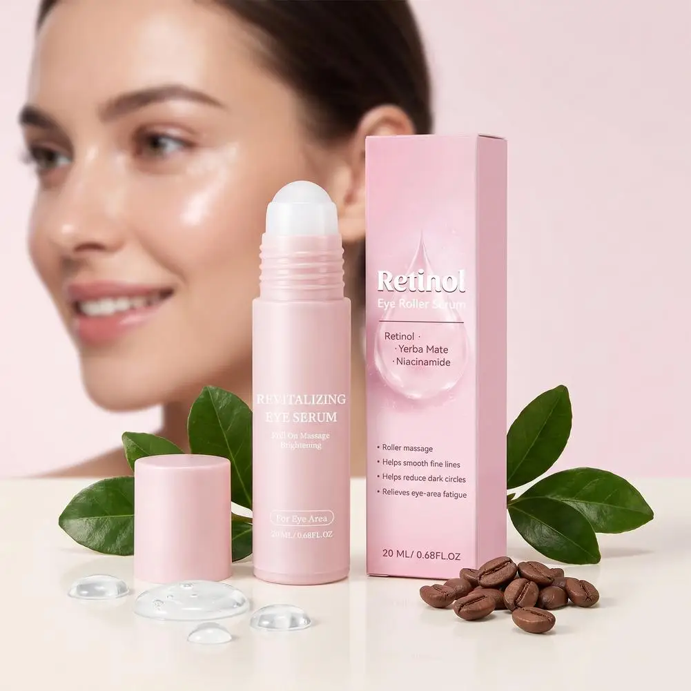 Retinol Roller Eye Firming Serum 10ml Hydrating Rejuvenate Increase Elasticity Nourish Skin Care Anti-Aging Smooth Fine Lines