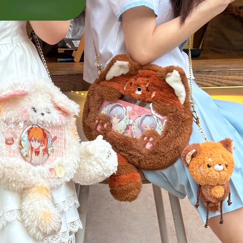 

В наличии милая маленькая панда Itabag плюшевая кукла сумка рюкзак мини-кошелек для монет очаровательная мягкая сумка друг праздник модный творческий подарок