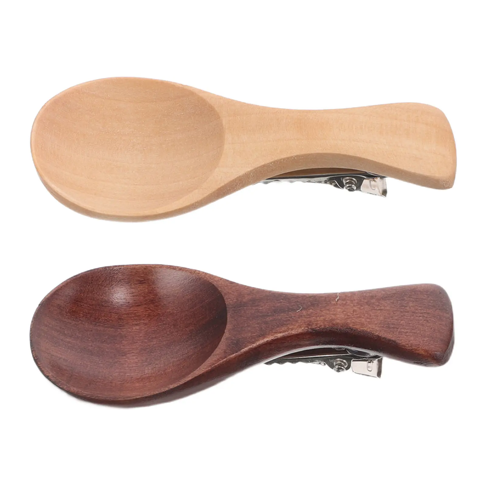 

2 шт. деревянные заколки для волос, креативный дизайн в виде ложки, забавные заколки в стиле каваи, винтажные боковые заколки для женщин, декоративные заколки для волос