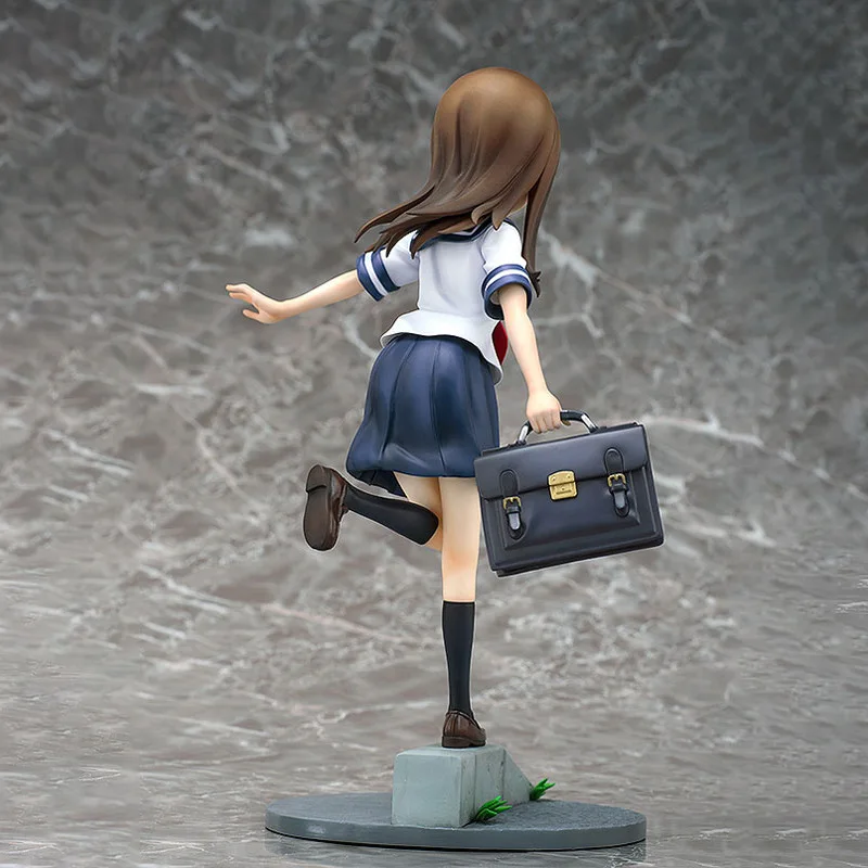 20cm 놀리는 마스터 Takagi-San Takagi 집에 가는 길 애니메이션 소녀 그림 모델 동상 컬렉션 데스크탑 장식 장식품 장난감