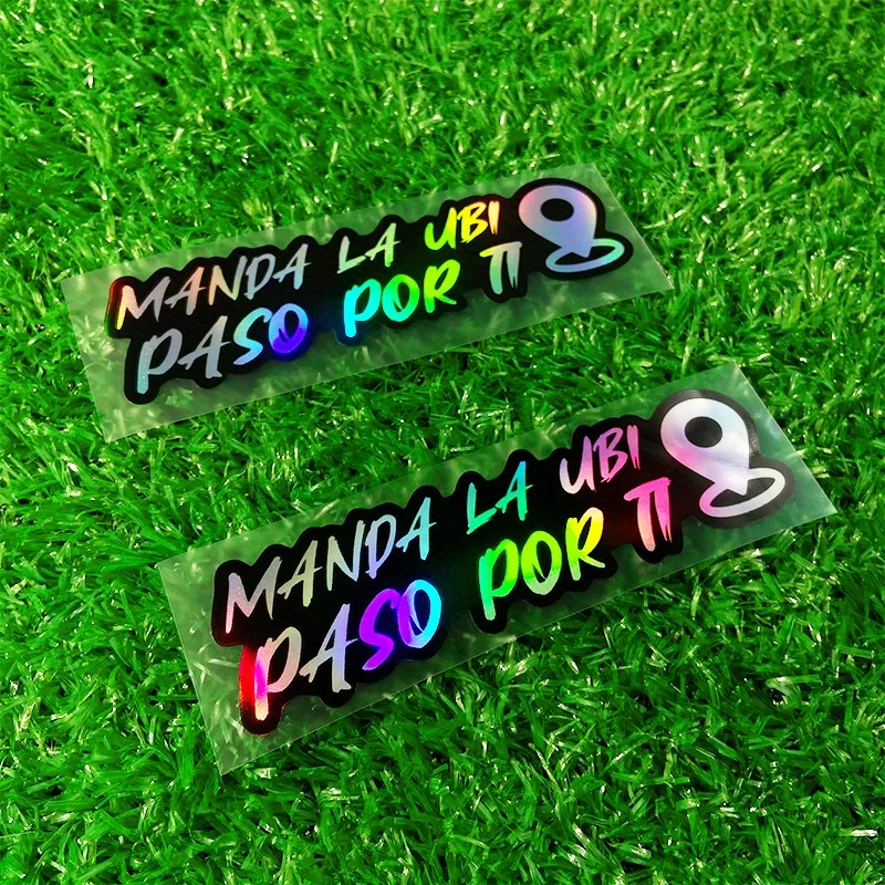 1PC/2PCS Funny Meme Laser Motorcycle Stickers Waterproof for Motorbike Fuel Tank Electric Scooter Decals Modified Decoration