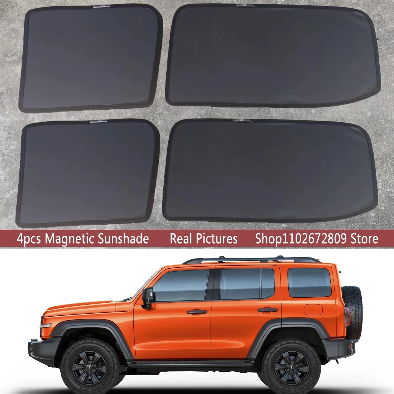 

Magnetic Car Sunshade Shield Windshield Frame Curtain Sun Shades For GWM TANK 300 TANK300 2026 2022 2023 2024 2025 Accessories
