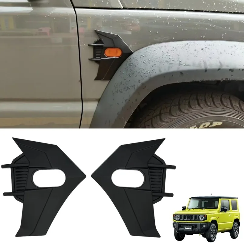 

Black Side Fender Turn Signal Light Lamp Cover Fit for Suzuki Jimny JB64W JB74W 2019-2024 2-Door/4-Door Accessories