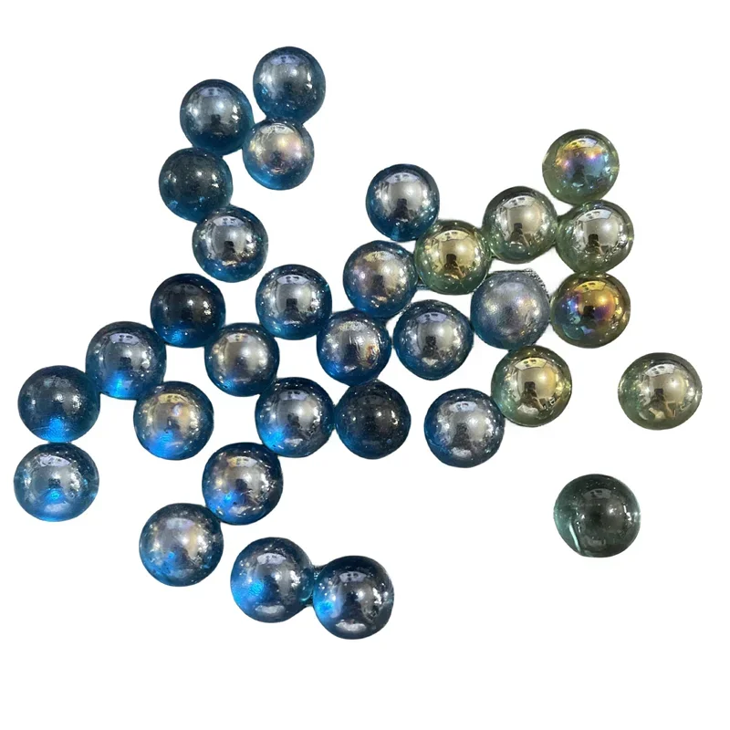 50Pcs 14mm Glass Marbles Balls Charms Clear Pinball Machine Home Decor for Fish Tank Vase Aquarium Toys for Kids Children