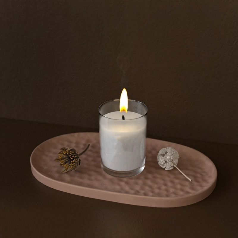 A0NF Easy to Use Silicone Mold Creating Decorative Trays Moulds with Unique Oval Suitable for Gifting Hand-Making