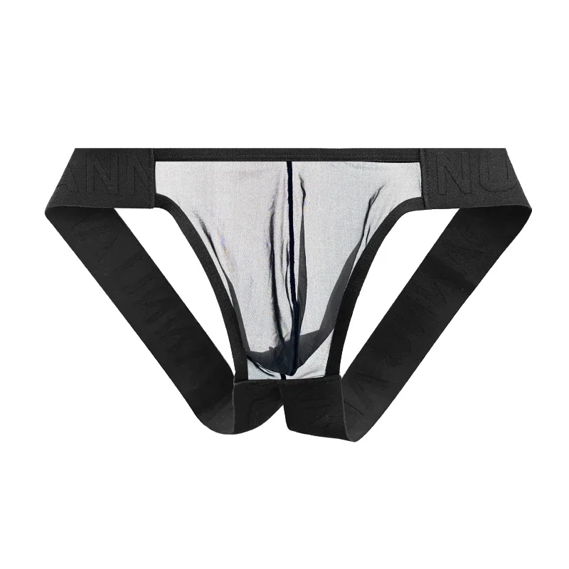 Trendy Men's Thong Comfortable Passionate Fitness Underwear Show Buttocks Personality Transparent Men Summer Triangle Brief