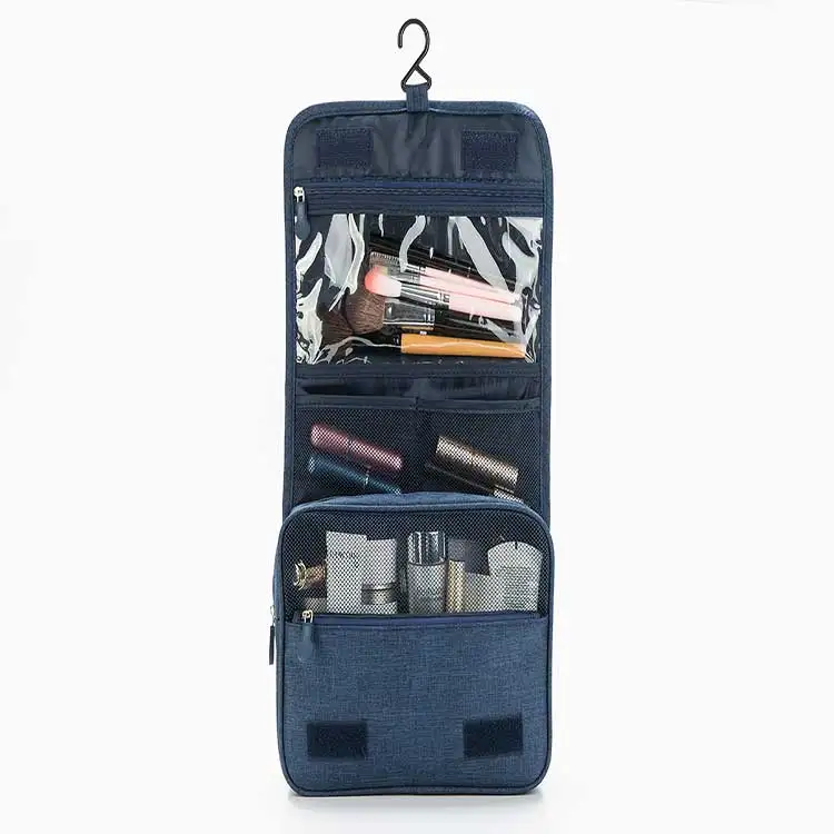 Tragbare Reise-Kosmetiktasche, große Kapazität, wasserdichter Kulturbeutel mit Aufhängehaken für Damen und Herren, Badezimmer-Aufbewahrungstasche – Detail 1
