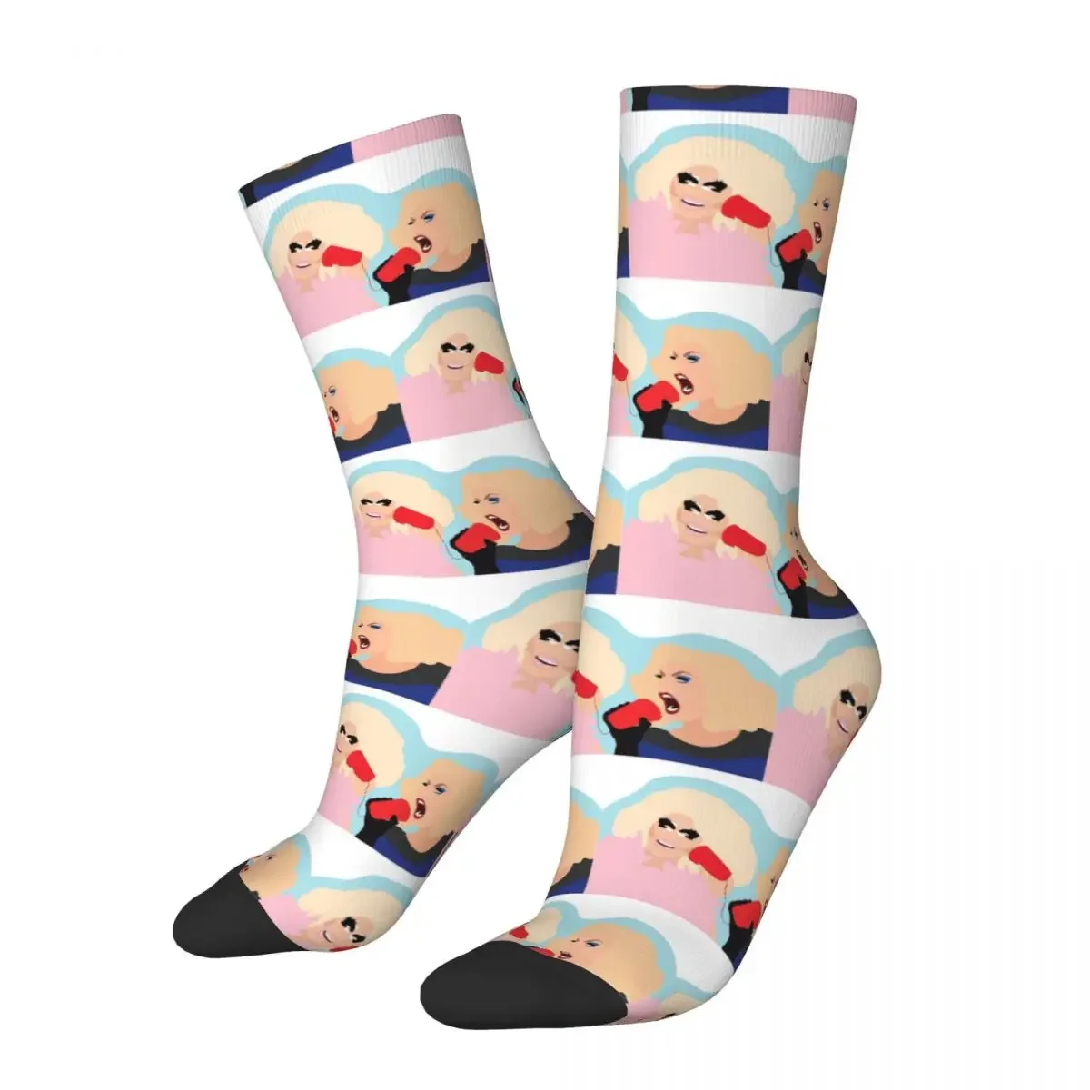 Trixie And Katya Socks Harajuku Super Soft Stockings All Season Long Socks Accessories for Unisex Gifts